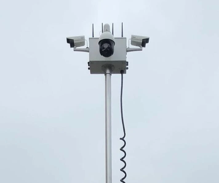 mast top with cctv system