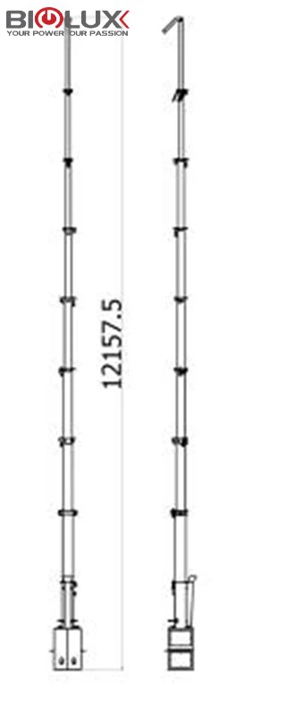 12m 9 sekcií Hydraulický teleskopický stožiar