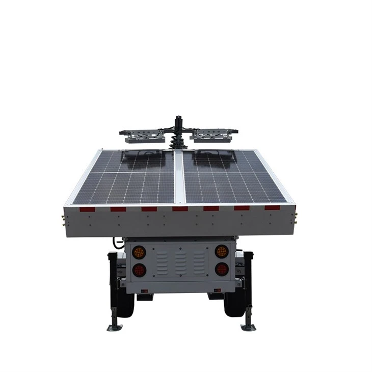 Mobile Solar Light Trailer With Six Solar Panels