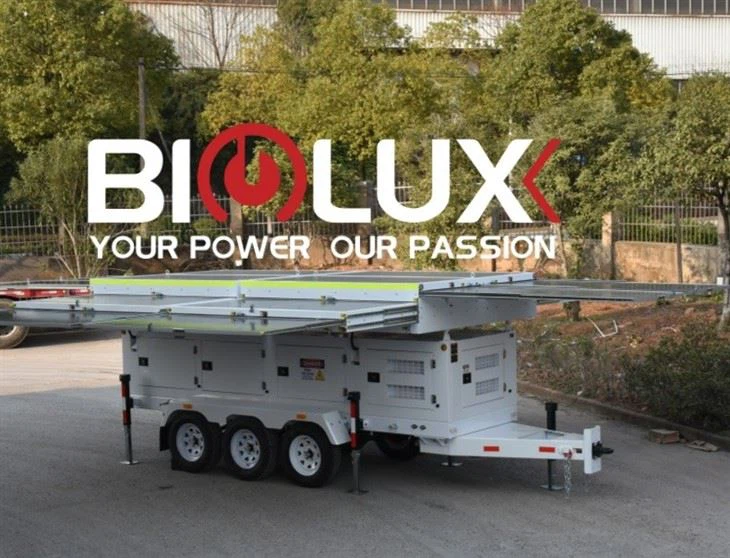 Movable Mobile Generator Solar Trailer Station With Solar Panel