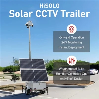 Mobilná solárna CCTV veža Hiskid