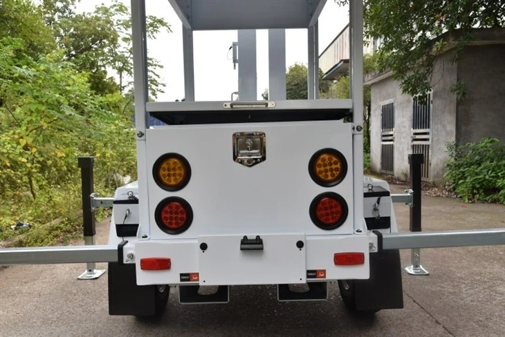 Solar Surveillance Trailer With 6 Sided Cctv Box