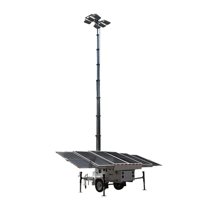 LED Lights With Mobile Solar Tower