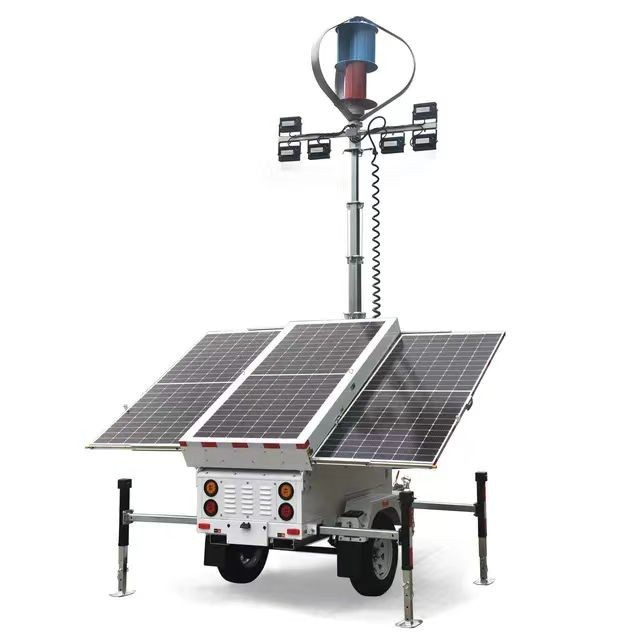 Mobile Solar Wind Hybrid Light Trailer